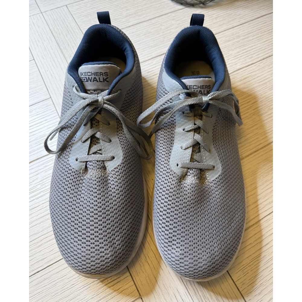 Skechers‎ GOwalk Max Effort Sneakers Men's 11 Shoes Blue Gray W/ Navy 54601EWW